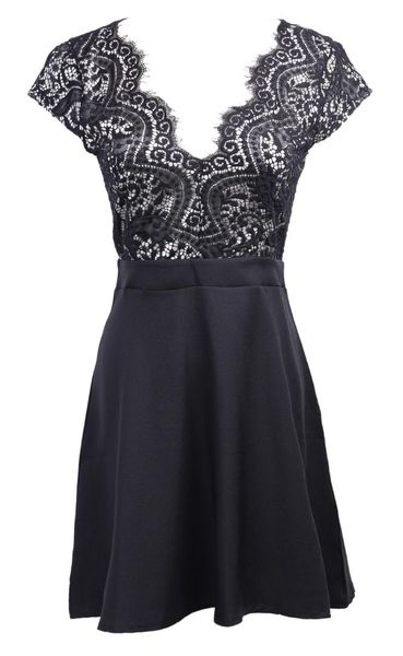 2017 new women summer vintage appliques lace sleeveless party evening short mini dress usa, Black;gray
2017 new women summer vintage appliques lace sleeveless party evening short mini dress usa, Black;gray