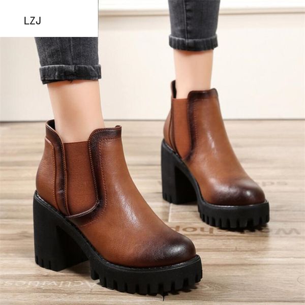 lzj 2019 new fashion pu leather autumn platform ankle boots women thick heel platform boots ladies black high 10cm 34-40
lzj 2019 new fashion pu leather autumn platform ankle boots women thick heel platform boots ladies black high 10cm 34-40
