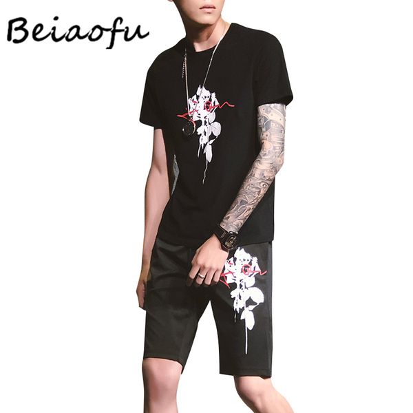 beiaofu 2018 new arrival men hip sets cotton t-shirt with breathable shorts summer cool male clothing floral printed t-shirt, Gray
beiaofu 2018 new arrival men hip sets cotton t-shirt with breathable shorts summer cool male clothing floral printed t-shirt, Gray