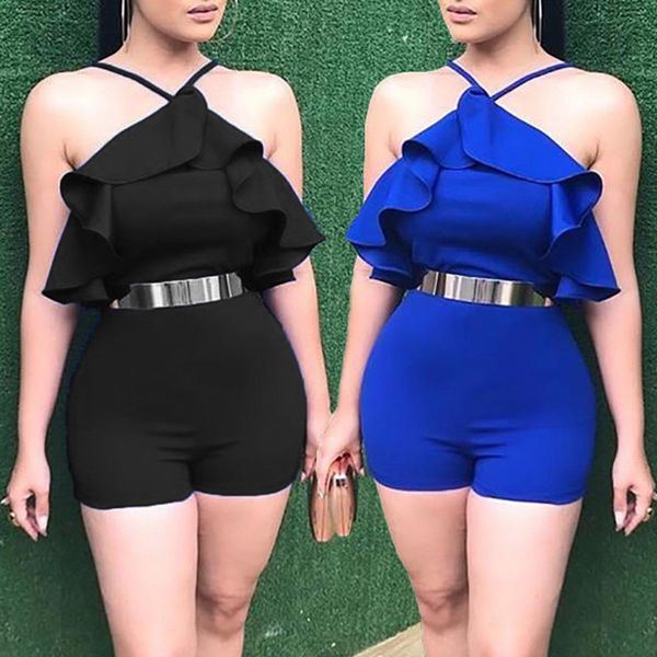 fashion women holiday mini playsuit jumpsuit summer ladies strap backless beach casual shorts solid ruffle bodysuits, Black;white
fashion women holiday mini playsuit jumpsuit summer ladies strap backless beach casual shorts solid ruffle bodysuits, Black;white
