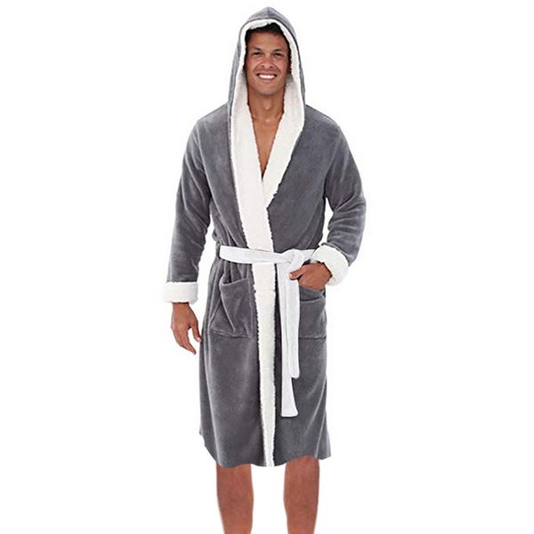 jaycosin men's sleepwear winter warm robe thick lengthened plush shawl bathrobe kimono home clothes long sleeved robe coat homme, Black;brown
jaycosin men's sleepwear winter warm robe thick lengthened plush shawl bathrobe kimono home clothes long sleeved robe coat homme, Black;brown