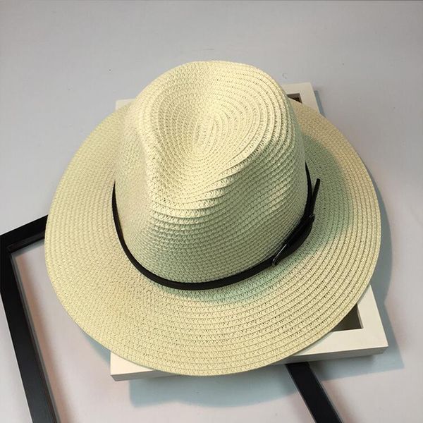 women's sun hat leather chain straw flat wide brimmed black white summer hats for women and girl beach headwear chapeau female, Blue;gray
women's sun hat leather chain straw flat wide brimmed black white summer hats for women and girl beach headwear chapeau female, Blue;gray