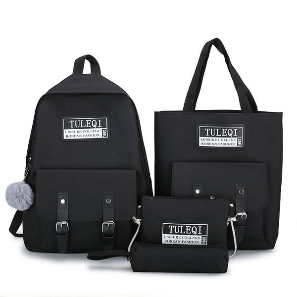 2020 4pcs/set canvas school bag for teenager girls student women travel school lapbackpacks solid color college bookbags
2020 4pcs/set canvas school bag for teenager girls student women travel school lapbackpacks solid color college bookbags