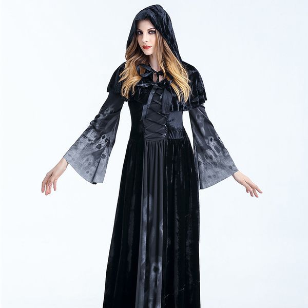 halloween dress skull halloween witch costume new long section of the vampire queen costume ghost bride dress performance apparel, Black;red
halloween dress skull halloween witch costume new long section of the vampire queen costume ghost bride dress performance apparel, Black;red