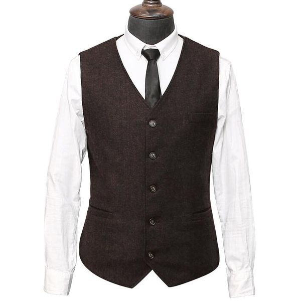 dark brown groom vests wool herringbone tweed vest slim fit men's suit for prom country wedding waistcoat dress tailor made plus size b, Black
dark brown groom vests wool herringbone tweed vest slim fit men's suit for prom country wedding waistcoat dress tailor made plus size b, Black