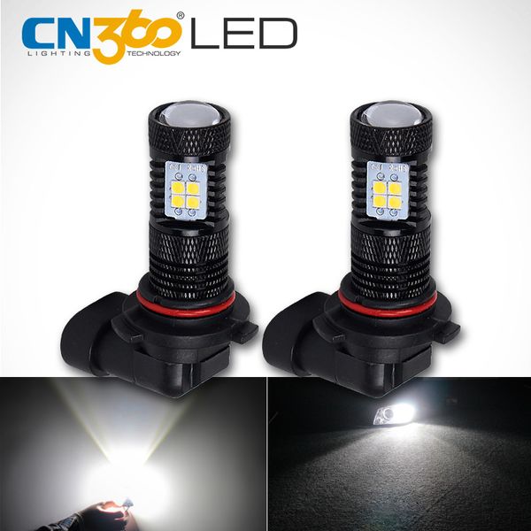 

cn360 2pcs high lumens super bright smd3030 white 9006 hb4 auto car led drl daytime running fog light bulb lamp plug& play