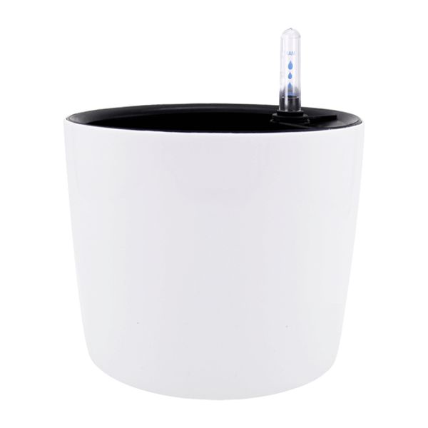 round self watering planter wicking pots with water level indicator for indoor golden ivy, african violet, orchid
round self watering planter wicking pots with water level indicator for indoor golden ivy, african violet, orchid