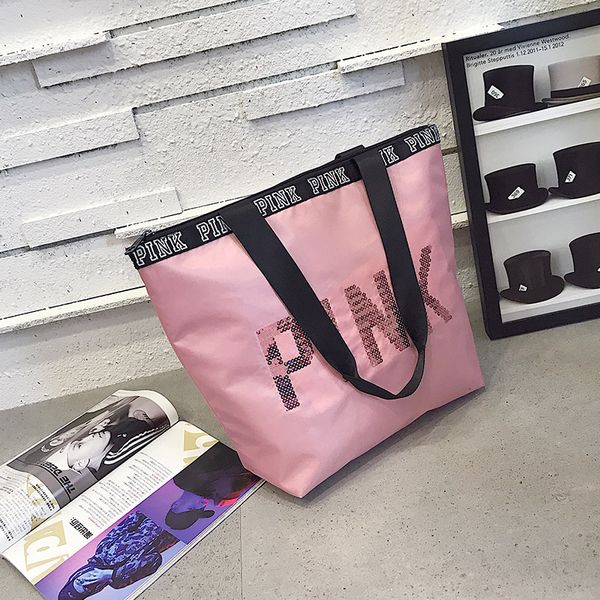 8 colors pink girl bag travel duffel women beach shoulder bag large capacity bags love pink shopping bag letter waterproof handbags
8 colors pink girl bag travel duffel women beach shoulder bag large capacity bags love pink shopping bag letter waterproof handbags