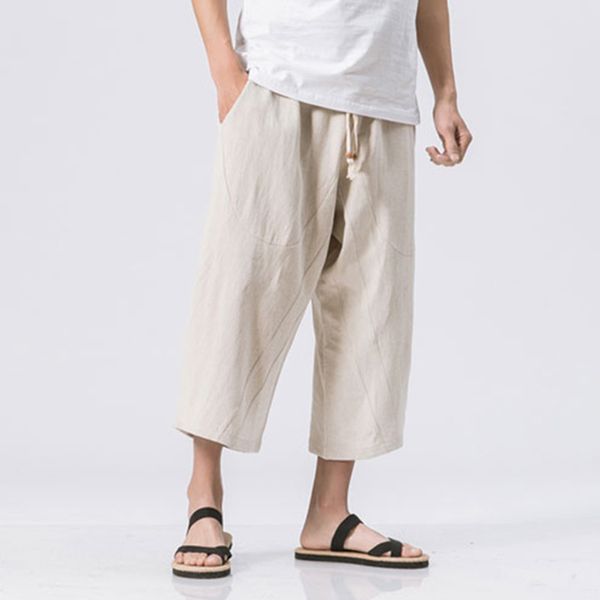 men's pants japan style samurai men boggy drop crotch loose harem baggy harajuku cotton linen sweatpants hiphop wide leg trousers, Black
men's pants japan style samurai men boggy drop crotch loose harem baggy harajuku cotton linen sweatpants hiphop wide leg trousers, Black