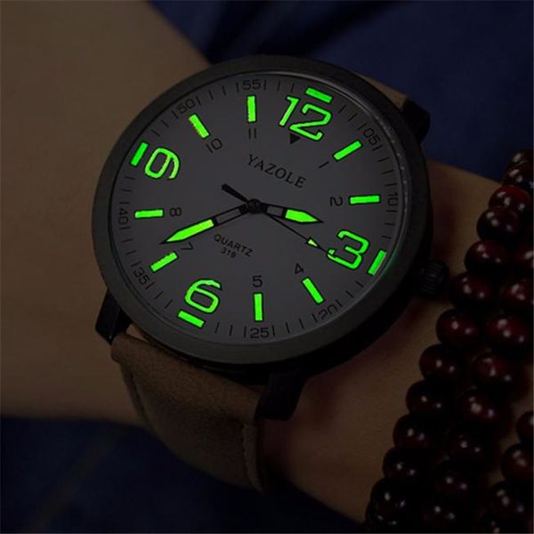 yazole luminous watch men sport quartz wrist watches men's watch leather clock erkek kol saati relogio masculino hombre, Slivery;brown
yazole luminous watch men sport quartz wrist watches men's watch leather clock erkek kol saati relogio masculino hombre, Slivery;brown