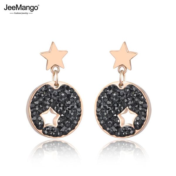 stud jeemango black white rhinestone simple round star earrings titanium steel rose gold color female brincos je18019, Golden;silver
stud jeemango black white rhinestone simple round star earrings titanium steel rose gold color female brincos je18019, Golden;silver