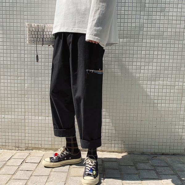 2019 men's patch harem pants hit color wide legs pants leisure cotton trousers black/grey color casual plus size m-2xl
2019 men's patch harem pants hit color wide legs pants leisure cotton trousers black/grey color casual plus size m-2xl
