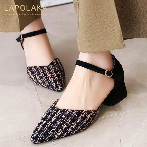 lapolaka 2020 chunky heels summer sandals woman shoes buckle strap mixed colors shallow casual shoes women sandals, Black
lapolaka 2020 chunky heels summer sandals woman shoes buckle strap mixed colors shallow casual shoes women sandals, Black
