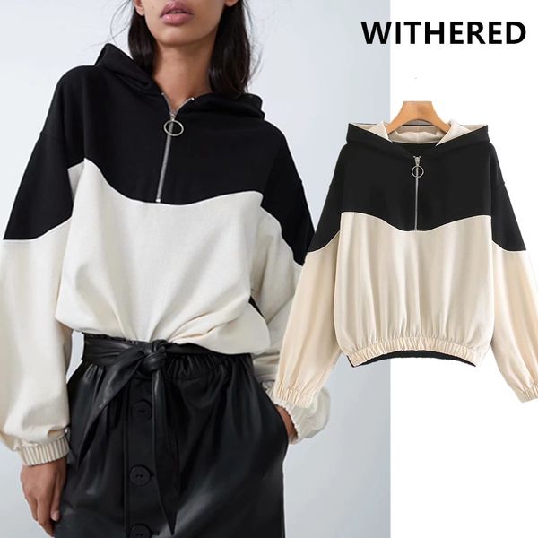 withered winter hoodies women england style high street color collision patchwork oversize hooded sweatshirt pullovers women, Black
withered winter hoodies women england style high street color collision patchwork oversize hooded sweatshirt pullovers women, Black