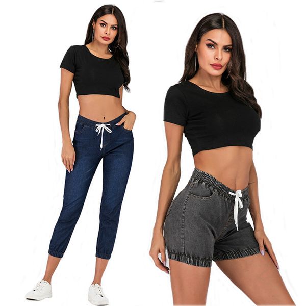 washing jeans jogger pants slim lace elastic waist drawstring shorts jeans trousers fashion women clothes will and sandy gift, Blue
washing jeans jogger pants slim lace elastic waist drawstring shorts jeans trousers fashion women clothes will and sandy gift, Blue