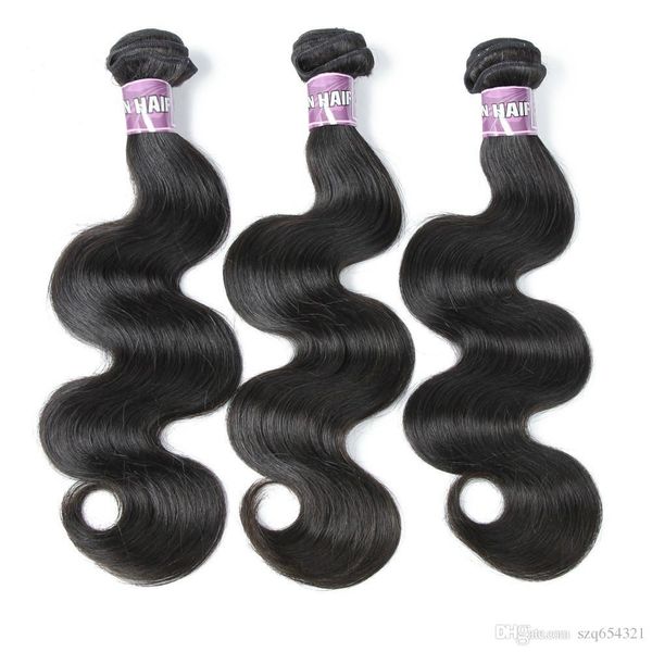 brazilian hair weave bundles body wave 3pcs remy hair extensions natural color human bundle deals, Black 
brazilian hair weave bundles body wave 3pcs remy hair extensions natural color human bundle deals, Black