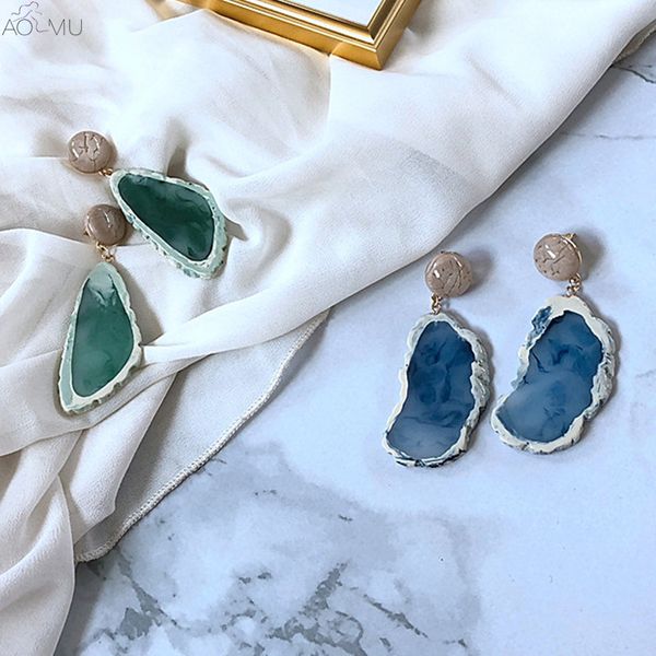 aomu japan korea vintage geometric irregular pattern resin drop earring for women girls jewelry pendientes mujer moda, Silver
aomu japan korea vintage geometric irregular pattern resin drop earring for women girls jewelry pendientes mujer moda, Silver