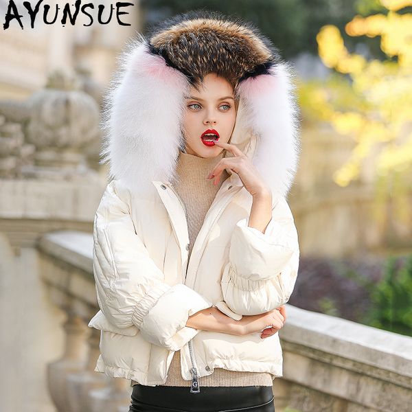 ayunsue short female down jacket woman hooded 2018 fall winter duck down coat for women fur collar women's jackets kj1000, Black
ayunsue short female down jacket woman hooded 2018 fall winter duck down coat for women fur collar women's jackets kj1000, Black