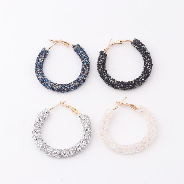 fashion jewelry versatile hiphop alloy inlay cz earrings crystal from swarovski circle handmade beaded fit pandora earrings, White
fashion jewelry versatile hiphop alloy inlay cz earrings crystal from swarovski circle handmade beaded fit pandora earrings, White