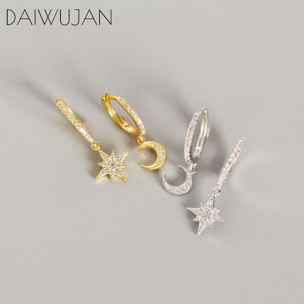 daiwujan new 925 sterling silver ins moon star asymmetrical punk zircon hoop earrings women earring female party jewelry girl, Golden;silver
daiwujan new 925 sterling silver ins moon star asymmetrical punk zircon hoop earrings women earring female party jewelry girl, Golden;silver