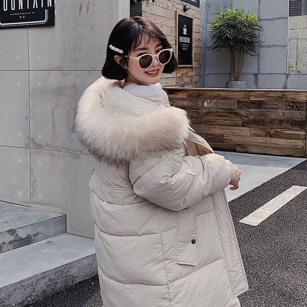 2019 winter down cotton jacket women parkas thicken fur collar jacket solid hooded keep warm coats long female cotton outerwear, Black
2019 winter down cotton jacket women parkas thicken fur collar jacket solid hooded keep warm coats long female cotton outerwear, Black