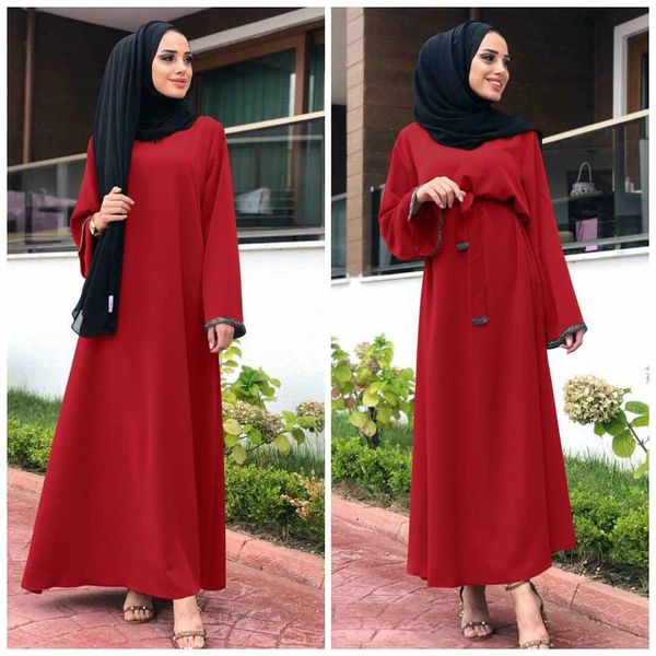 new muslim women red kaftan dress with belt s-2xl middle east women evening party jilbab abaya, White;black
new muslim women red kaftan dress with belt s-2xl middle east women evening party jilbab abaya, White;black