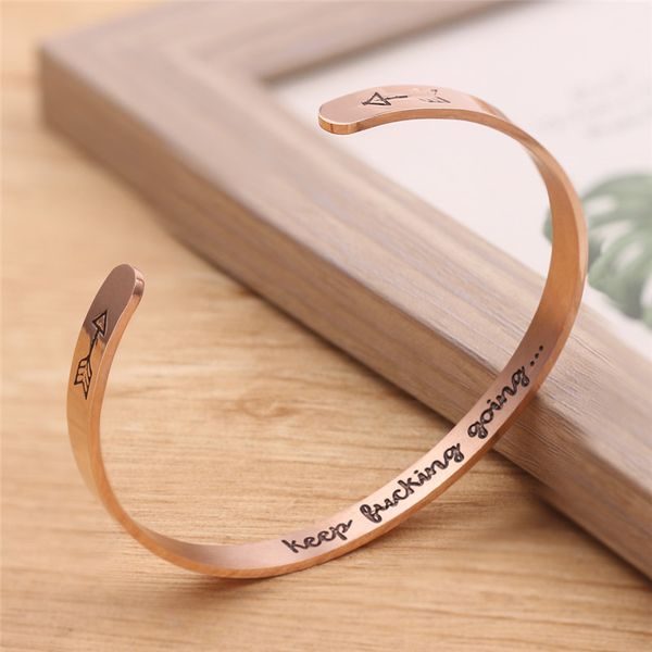 2019 new fashion adjustable stainless steel lucky bracelet opening rose gold bracelet for women jewelry gift, Black
2019 new fashion adjustable stainless steel lucky bracelet opening rose gold bracelet for women jewelry gift, Black