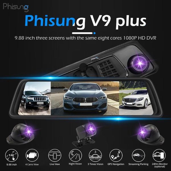 phisung v9 plus 4ch cameras lens 10"android navi car camera with gps rear view mirror dvr drive recorder adas wifi 2gb+rom32g
phisung v9 plus 4ch cameras lens 10"android navi car camera with gps rear view mirror dvr drive recorder adas wifi 2gb+rom32g