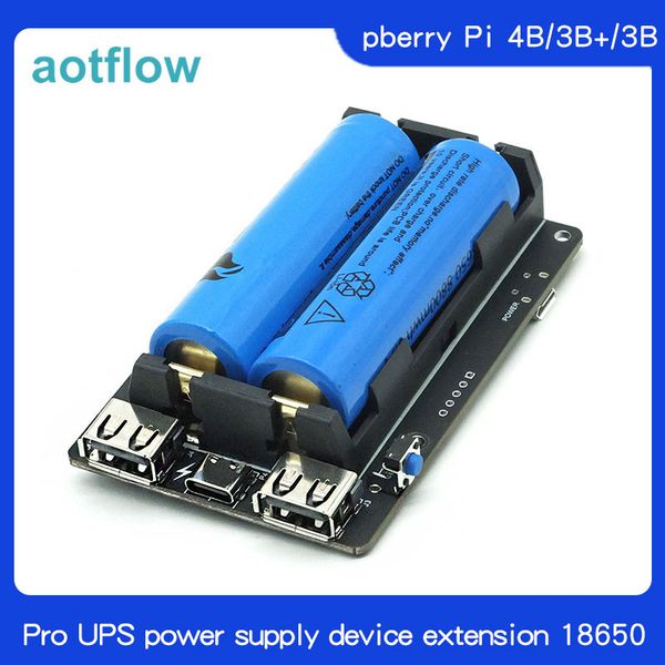 original 18650 ups pro power supply device extended two usba port for raspberry pi 4 b / 3b+ /3b, not include 18650 battery
original 18650 ups pro power supply device extended two usba port for raspberry pi 4 b / 3b+ /3b, not include 18650 battery