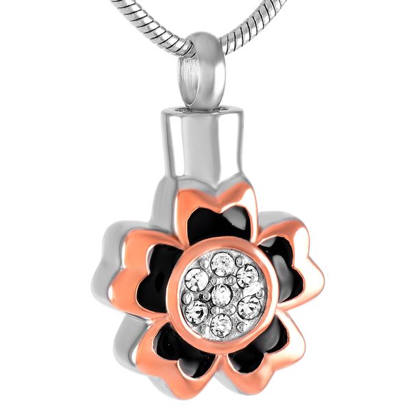 z212 hold clear crystal &rose gold and silver enamel flower cremation ashes pendant - engravable stainless steel memorial urn necklace women
z212 hold clear crystal &rose gold and silver enamel flower cremation ashes pendant - engravable stainless steel memorial urn necklace women