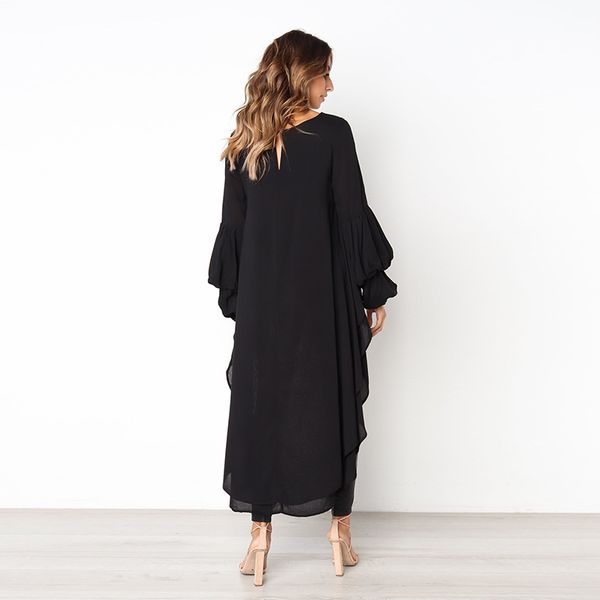 vintage lantern long sleeves dresses fashion women street black white casual dress irregular front short back long plus size 3xl, Black;gray
vintage lantern long sleeves dresses fashion women street black white casual dress irregular front short back long plus size 3xl, Black;gray
