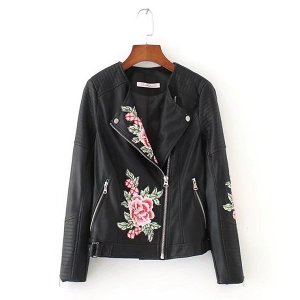 fashion faux leather embroidery coat lapel black leather female jacket autumn winter warm jackets new style women casual coats
fashion faux leather embroidery coat lapel black leather female jacket autumn winter warm jackets new style women casual coats