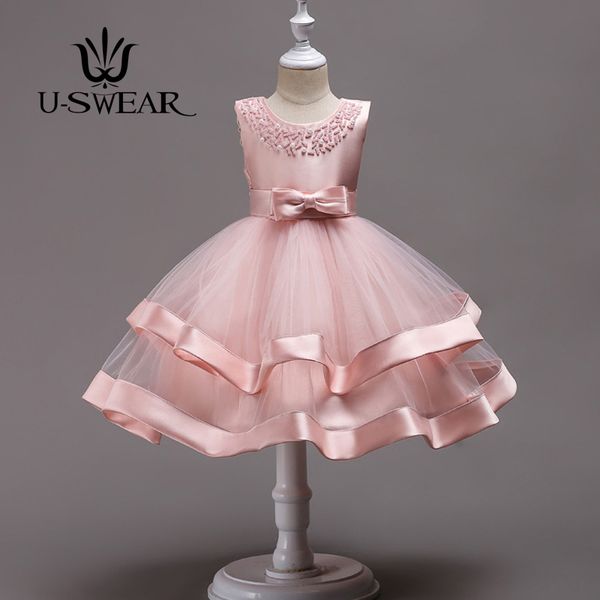 u-swear 2018 kid lovely flower girl dresses 6 colors beading ruffle soft ball gown for wedding communion dresses vestido, Red;yellow
u-swear 2018 kid lovely flower girl dresses 6 colors beading ruffle soft ball gown for wedding communion dresses vestido, Red;yellow