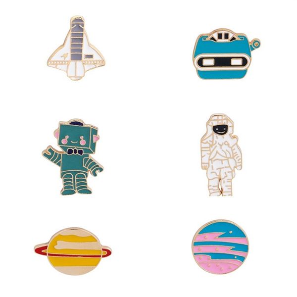new creative clothing aircraft robot planet astronaut drop oil cartoon brooch women's fashion simple brooches, Gray
new creative clothing aircraft robot planet astronaut drop oil cartoon brooch women's fashion simple brooches, Gray