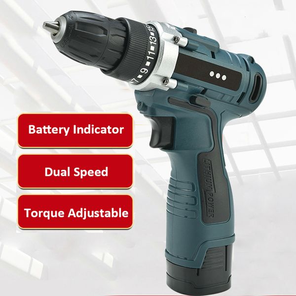 12v / 16.8v / 21v household electric drill double speed cordless drill rechargeable lithium battery screwdriver power tools
12v / 16.8v / 21v household electric drill double speed cordless drill rechargeable lithium battery screwdriver power tools