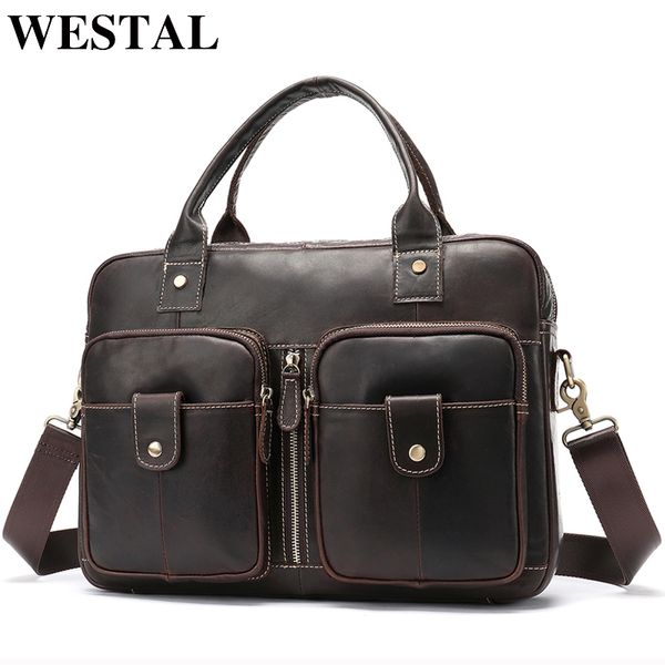 westal men's bag genuine leather men briefcases for lapbag leather document bags office/computer bags for men totes 8539
westal men's bag genuine leather men briefcases for lapbag leather document bags office/computer bags for men totes 8539