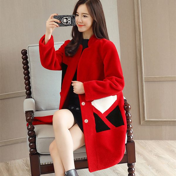 winter and autumn women new fur coat female lamb hair fashion sheep shearer fur coat collar female covered button zx1061, Black
winter and autumn women new fur coat female lamb hair fashion sheep shearer fur coat collar female covered button zx1061, Black