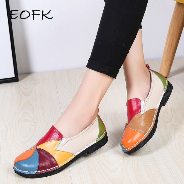 eofk women flats shoes new genuine leather flat colorful patchwork slip-on shoes woman loafers soft casual flats women, Black
eofk women flats shoes new genuine leather flat colorful patchwork slip-on shoes woman loafers soft casual flats women, Black