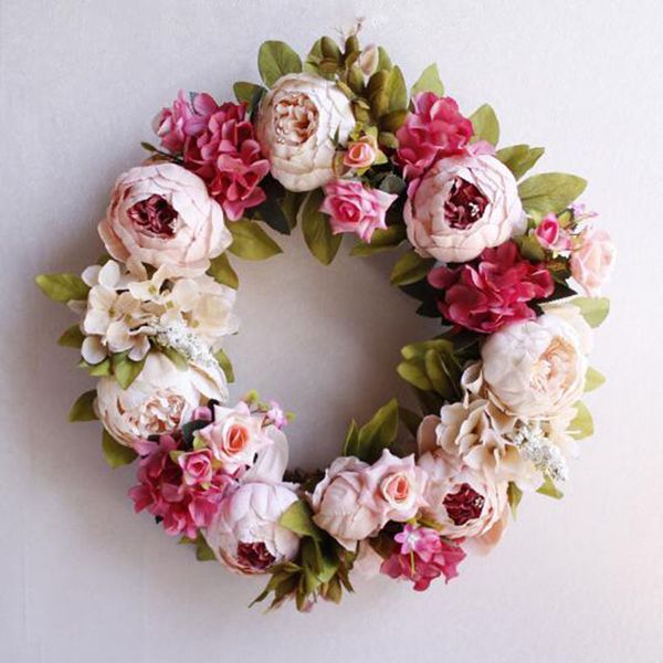 artificial peony flower wreath wedding door decorated hanging ornaments garland wall background home decor high quality
artificial peony flower wreath wedding door decorated hanging ornaments garland wall background home decor high quality