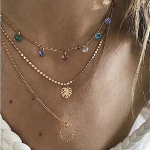colorful glass beads choker necklace female alloy leaf sun pendants necklaces for women gold color 2020 fashion jewelry new, Silver
colorful glass beads choker necklace female alloy leaf sun pendants necklaces for women gold color 2020 fashion jewelry new, Silver