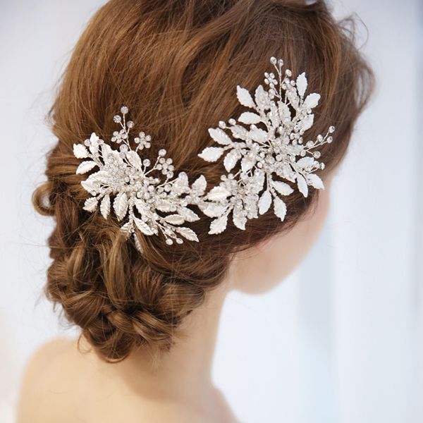 slbridal handmade silver clear crystal rhinestones flower leaf wedding tiara headband bridal hair accessories women jewelry, Golden;white
slbridal handmade silver clear crystal rhinestones flower leaf wedding tiara headband bridal hair accessories women jewelry, Golden;white