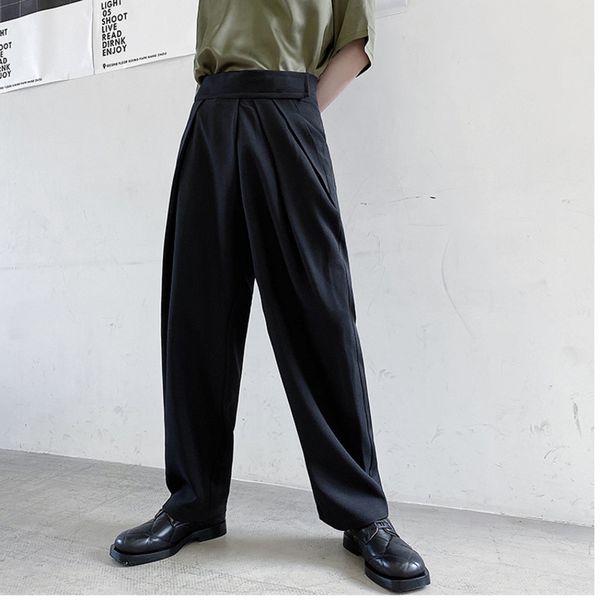 ewq / men's wear adjustable pasted high waist wide leg pants for male koren tren fashionable causal pants 2020 summer new 9y1606, Black
ewq / men's wear adjustable pasted high waist wide leg pants for male koren tren fashionable causal pants 2020 summer new 9y1606, Black