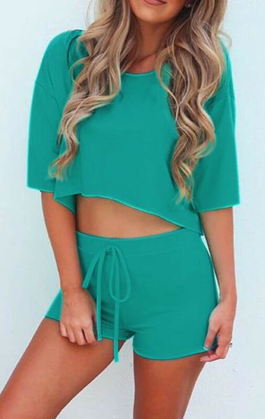 women half sleeve crop shorts pants jumpsuit sports outfits, White;black
women half sleeve crop shorts pants jumpsuit sports outfits, White;black