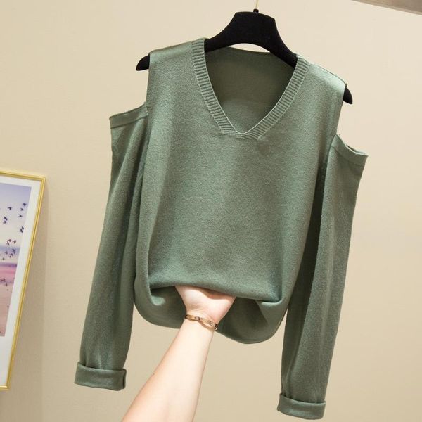 hollow strapless long-sleeved knitted sweater female solid color v-neck slim bottoming pullover sweater women spring 2020, White;black
hollow strapless long-sleeved knitted sweater female solid color v-neck slim bottoming pullover sweater women spring 2020, White;black