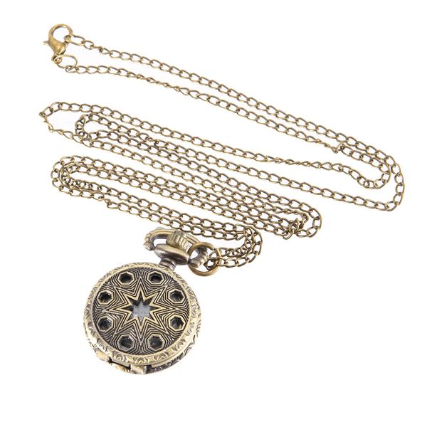 fashion vintage pocket watch bronze color quartz watch cool chain hollow pentagram watches gm, Slivery;golden
fashion vintage pocket watch bronze color quartz watch cool chain hollow pentagram watches gm, Slivery;golden