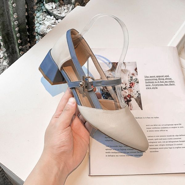 fairy style 2020 summer new casual with wild style thick with baotou sandals female pointed shoes mixed colors elegant shallow, Black
fairy style 2020 summer new casual with wild style thick with baotou sandals female pointed shoes mixed colors elegant shallow, Black