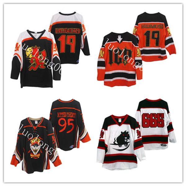 insane clown posse 95 rotton treats hallowicked hallo-hatchet flip the rat hockey jersey embroidery stitched customize any number and name, Black;red
insane clown posse 95 rotton treats hallowicked hallo-hatchet flip the rat hockey jersey embroidery stitched customize any number and name, Black;red
