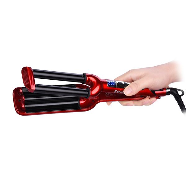 16mm three chicken rollers lcd control ceramic triple barrel curling iron deep wave machine hair waver curler modelling tools
16mm three chicken rollers lcd control ceramic triple barrel curling iron deep wave machine hair waver curler modelling tools