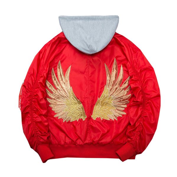 men's spring and autumn thin-style feather embroidery coats pilot suits hip-hop hooded jackets, Black;brown
men's spring and autumn thin-style feather embroidery coats pilot suits hip-hop hooded jackets, Black;brown