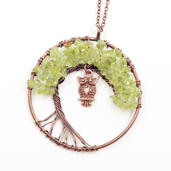 fyjs unique copper plated wire wrap with wisdom pendant olivine stone necklace for anniversary jewelry, Silver
fyjs unique copper plated wire wrap with wisdom pendant olivine stone necklace for anniversary jewelry, Silver